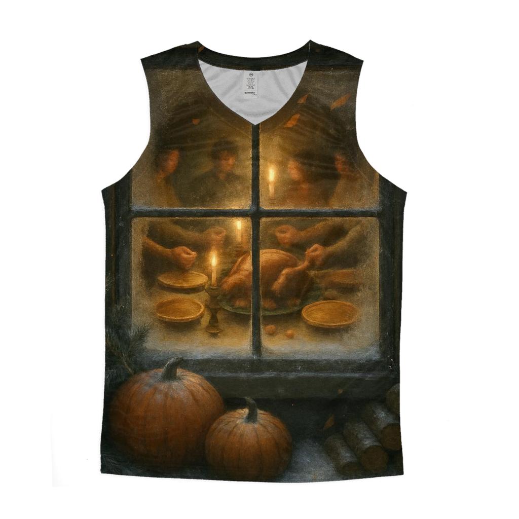 Cabin Window Gratitude Glow trendy fitted tank tops