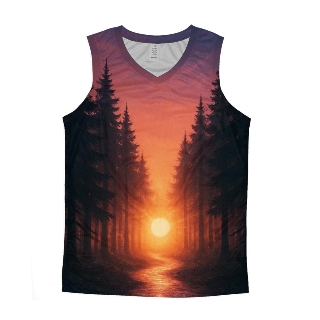 Forest Halo Ember Path cotton sleeveless tops