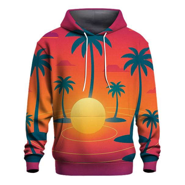 Orbiting Palm Mirage zip-up hoodies