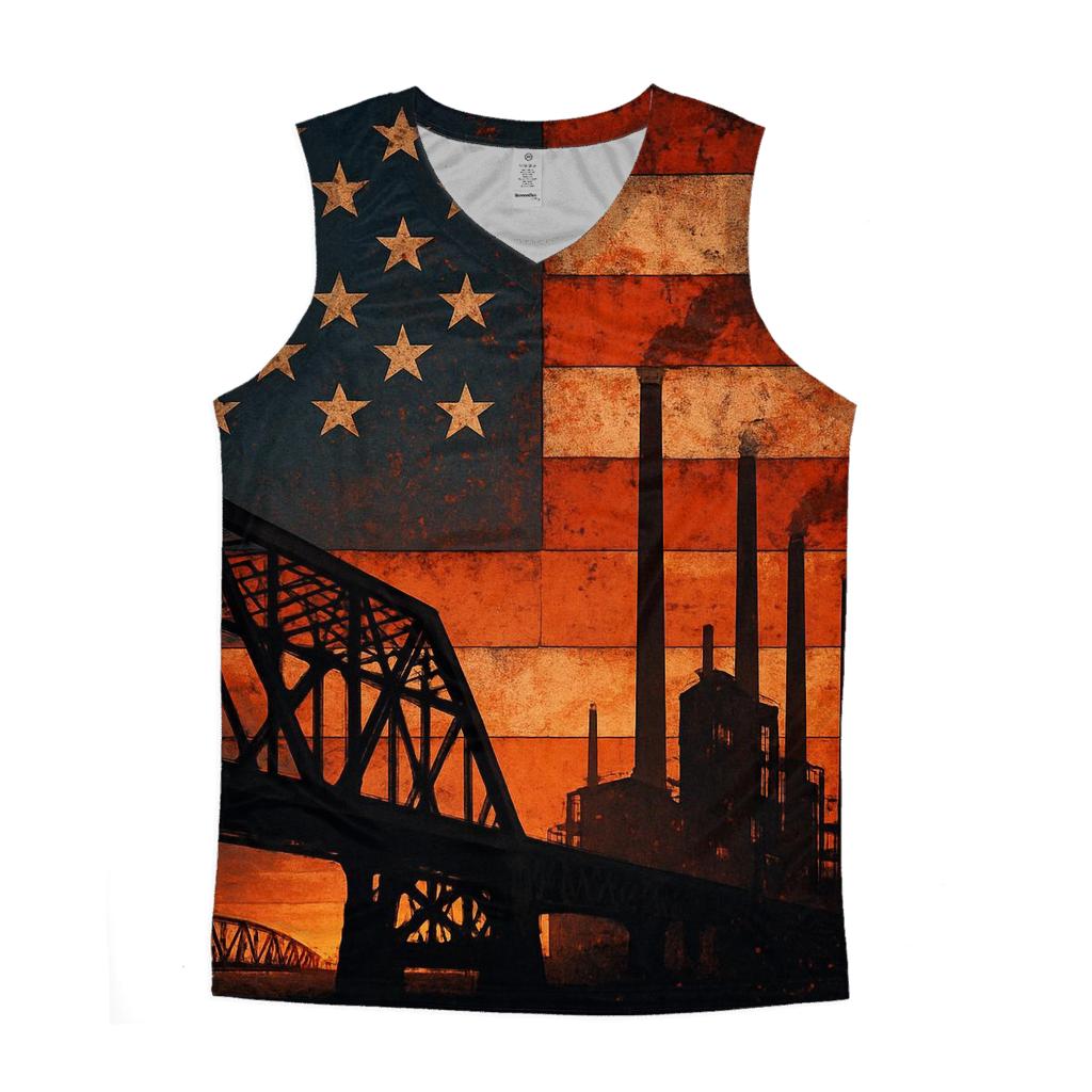 Rustbelt Rising Stripes casual summer tank tops