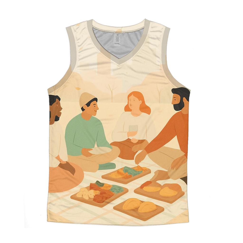 Autumn Pastel Friendsgiving Picnic custom tank tops