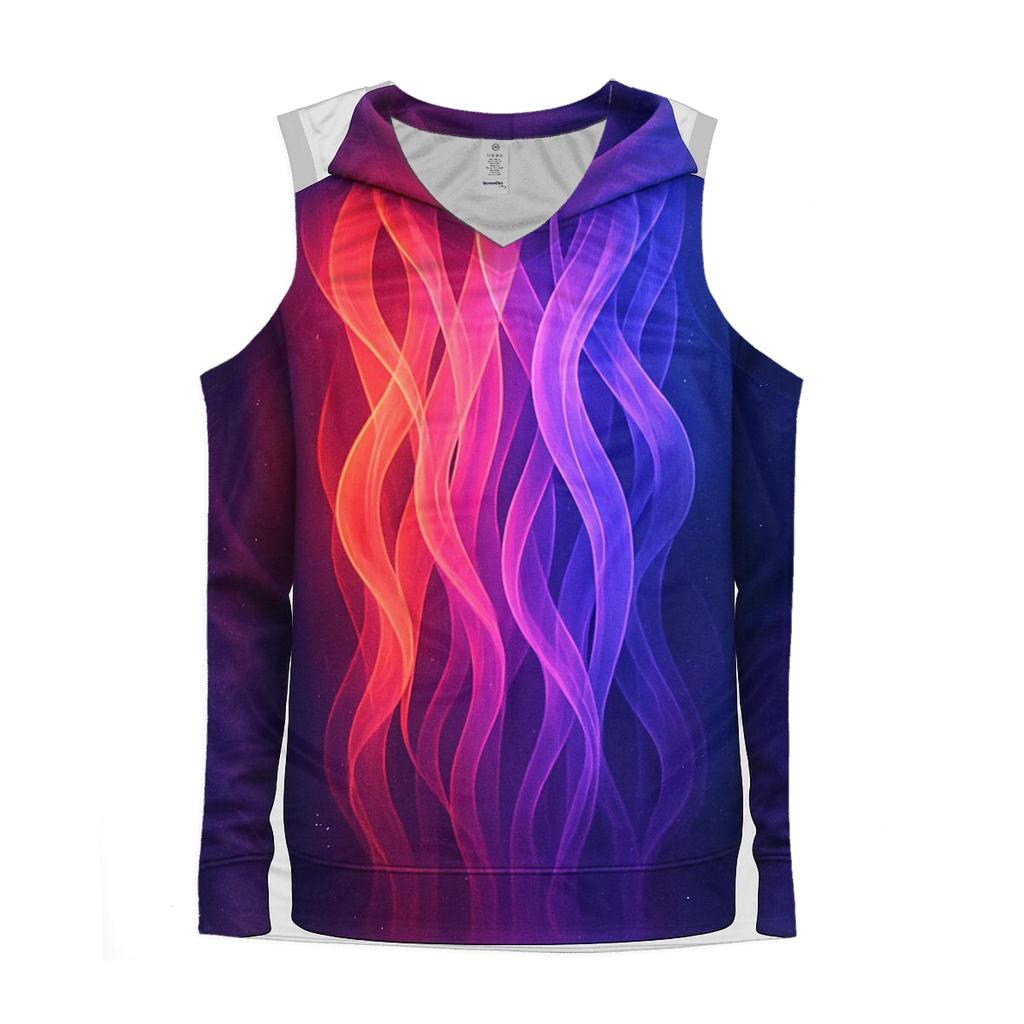 Cascade Of Fractal Ribbons Gradient stylish racerback tanks