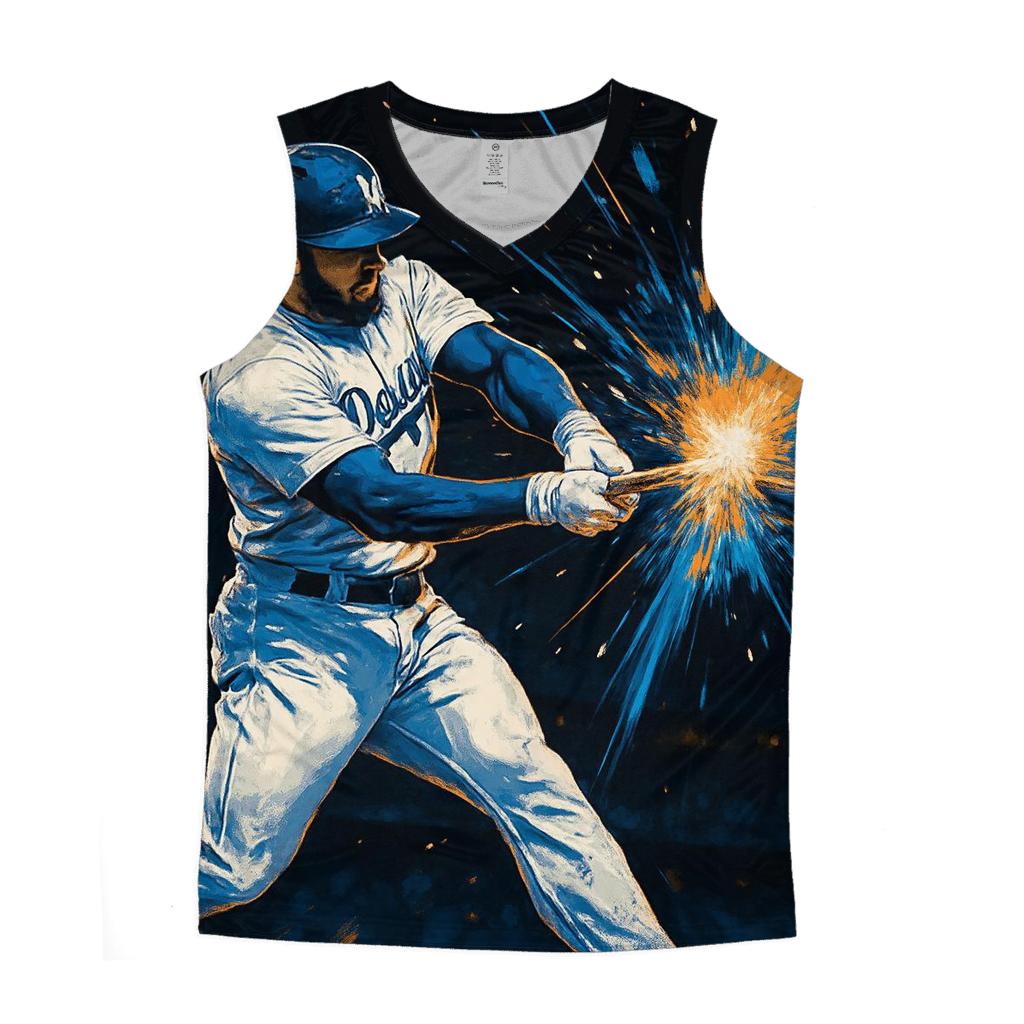 Dodgers Inferno Bat Speed Burst sports performance tank tops