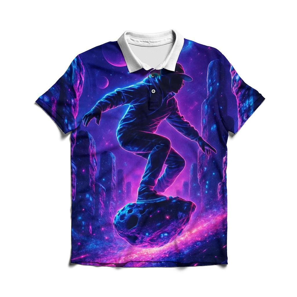 Neon Meteor Skater In The Star City stylish collar polo tees