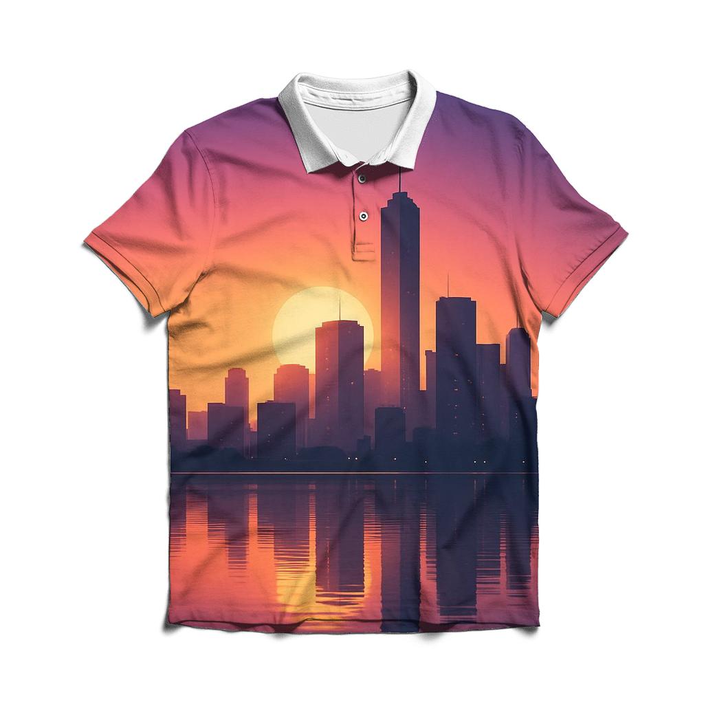 Skyline Mirage Afterglow personalized polo shirts