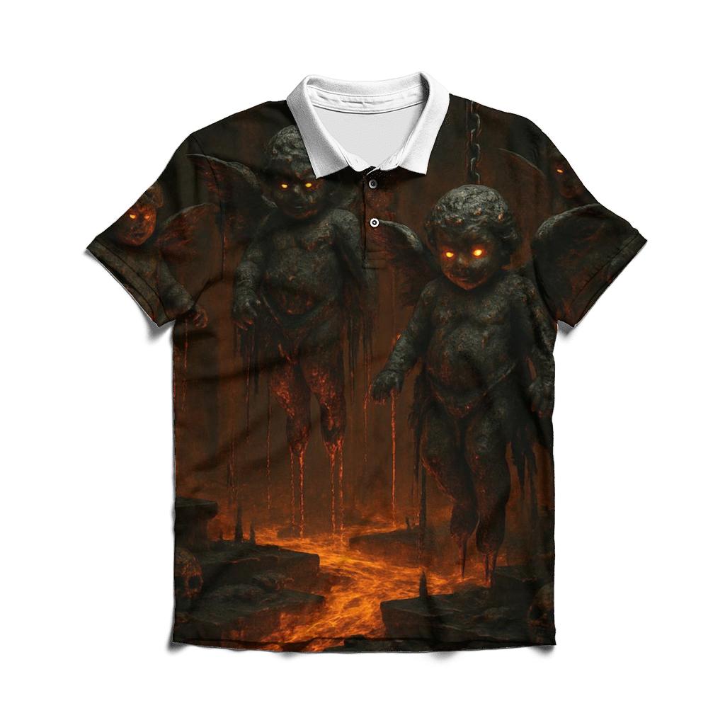 Choir Of The Iron Cherubs designer slim fit polos