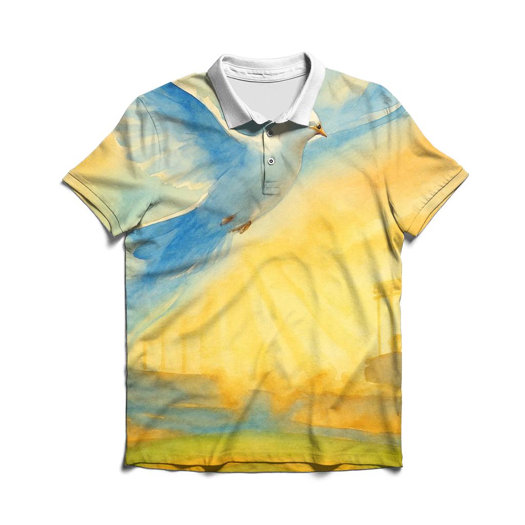 Dodgers Sky Doves Over The Diamond designer slim fit polos