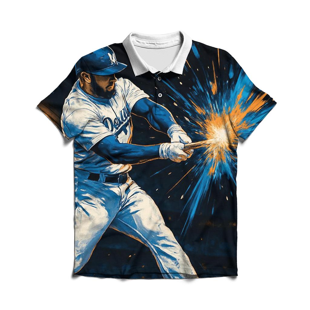Dodgers Inferno Bat Speed Burst designer slim fit polos