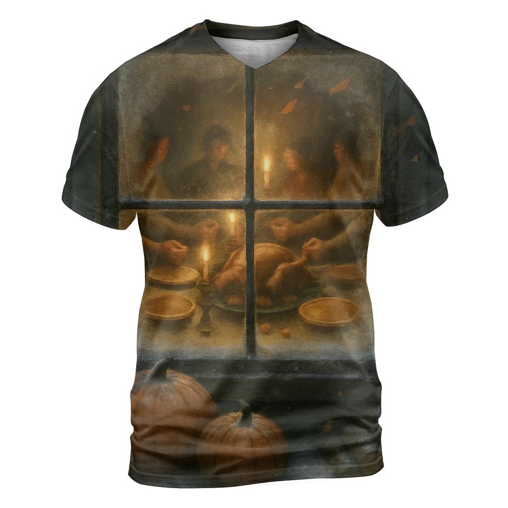 Cabin Window Gratitude Glow personalized full print shirts