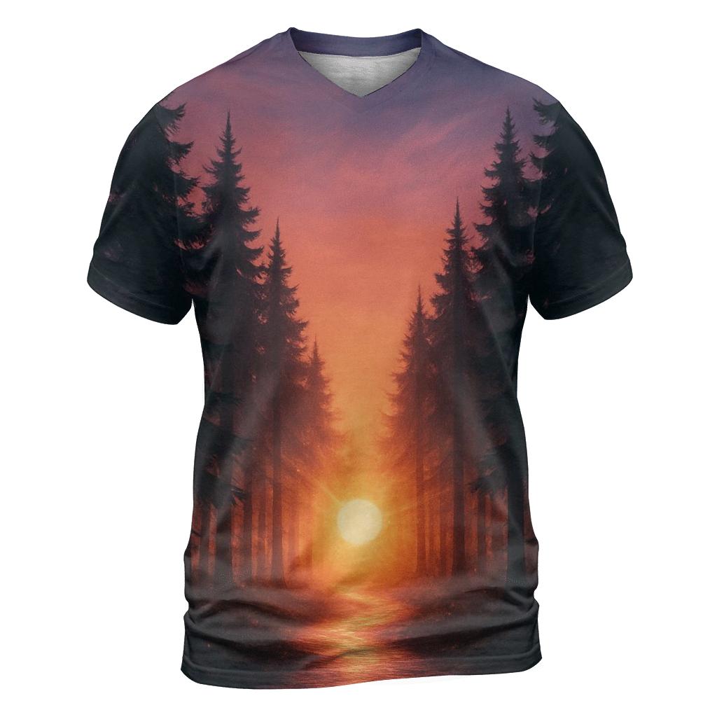Forest Halo Ember Path trendy printed shirt styles