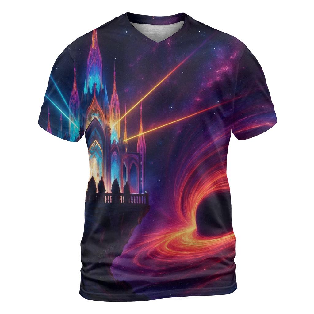 Crystal Temple At The Edge Of The Black Hole creative print fashion shirts