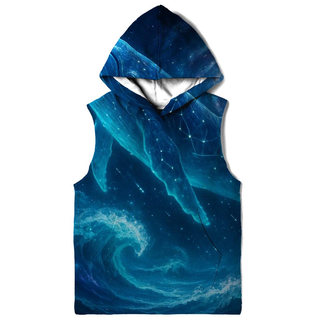 Celestial Whale Crossing The Spiral Sea zip-up hoodies