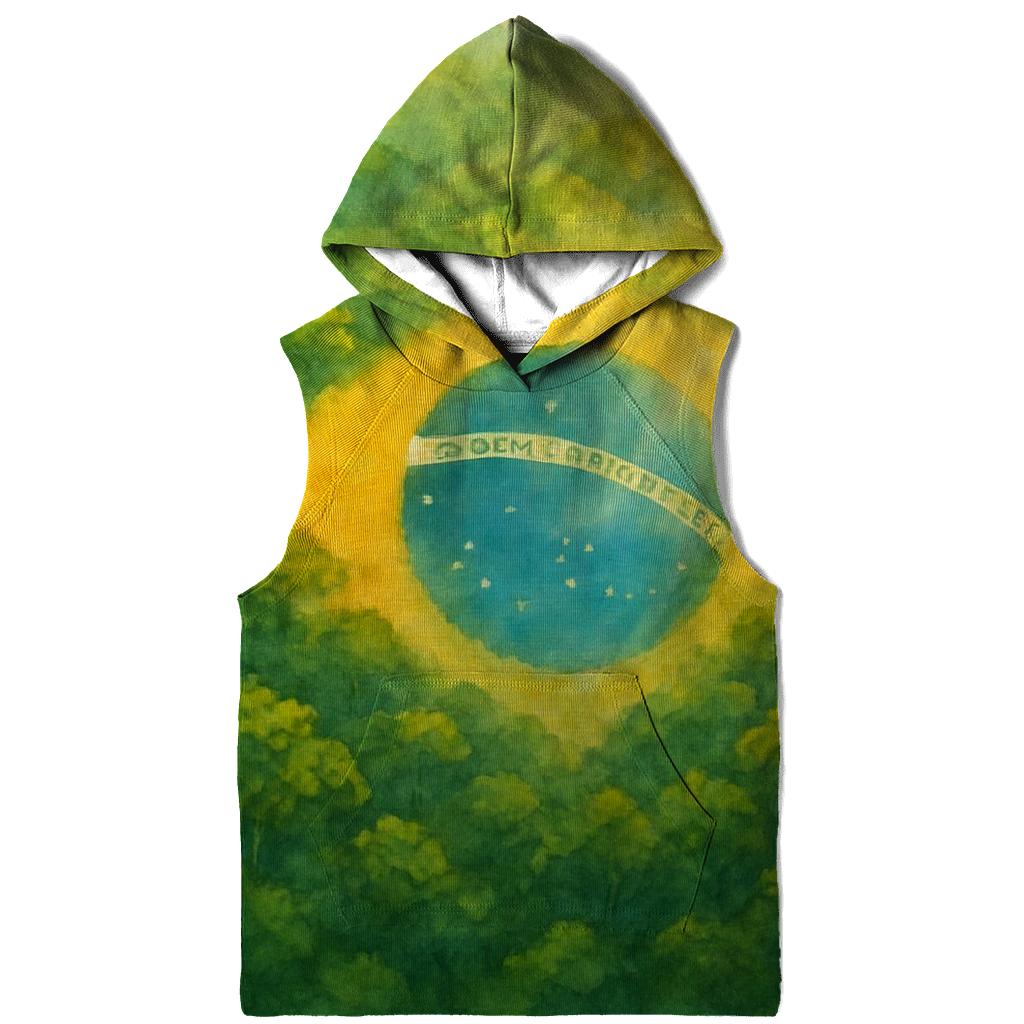 Brazilian Flag Rainforest Watercolor Reverie pullover hoodies