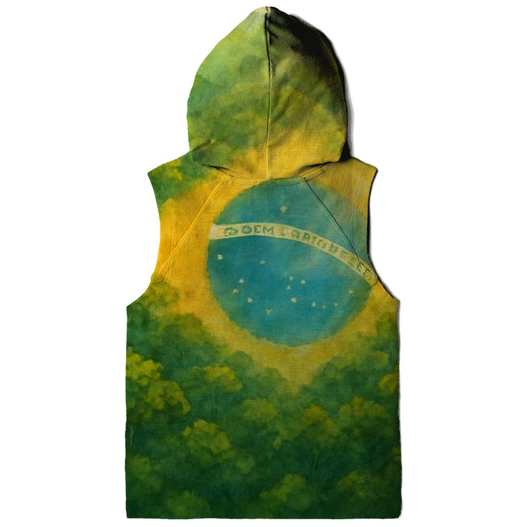 Brazilian Flag Rainforest Watercolor Reverie pullover hoodies