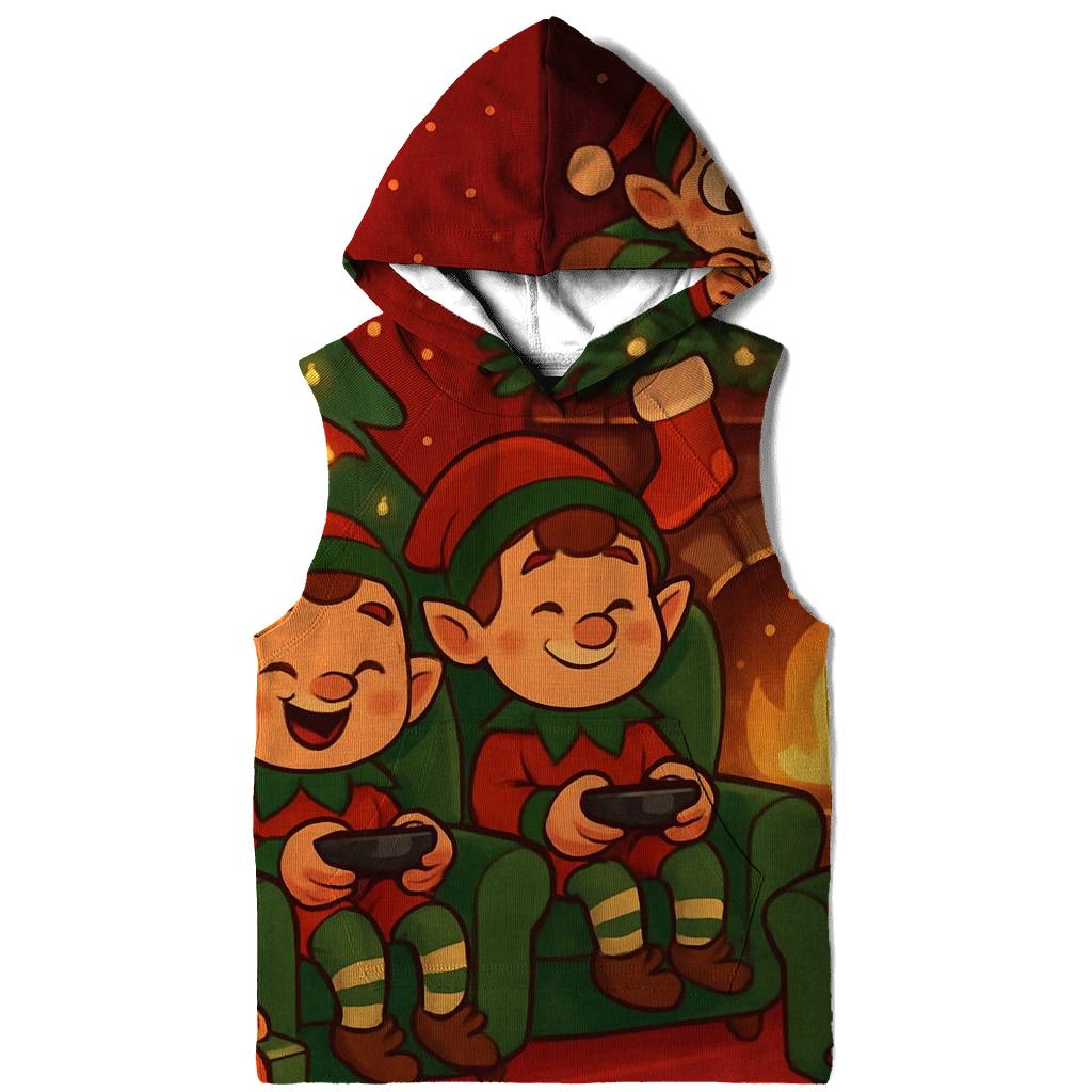 North Pole Fireplace Gaming Night zip-up hoodies
