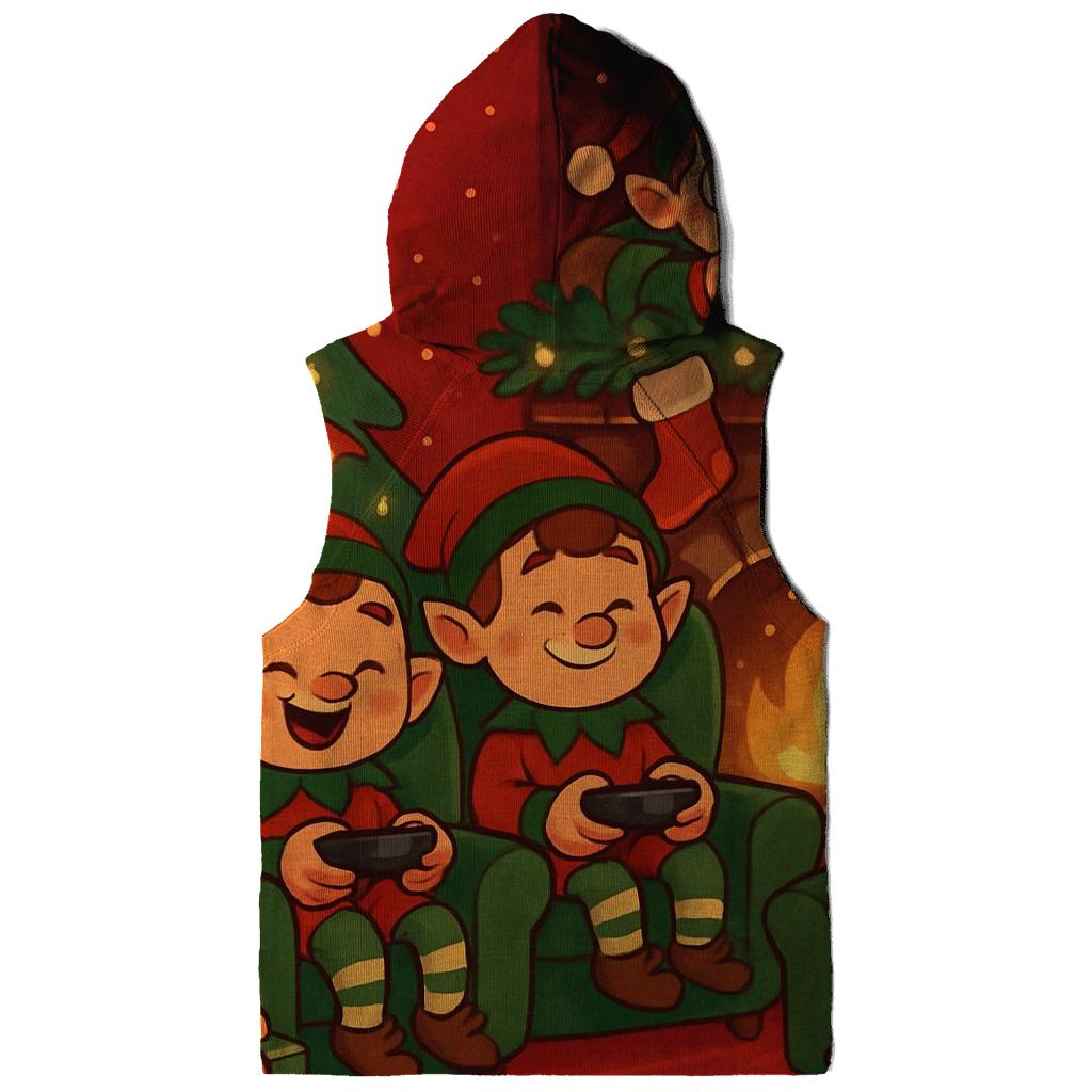 North Pole Fireplace Gaming Night zip-up hoodies