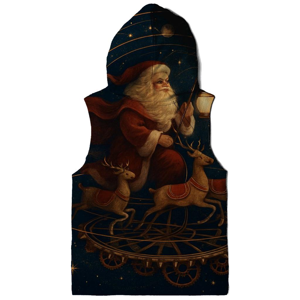 Celestial Storybook Santa Carousel zip-up hoodies