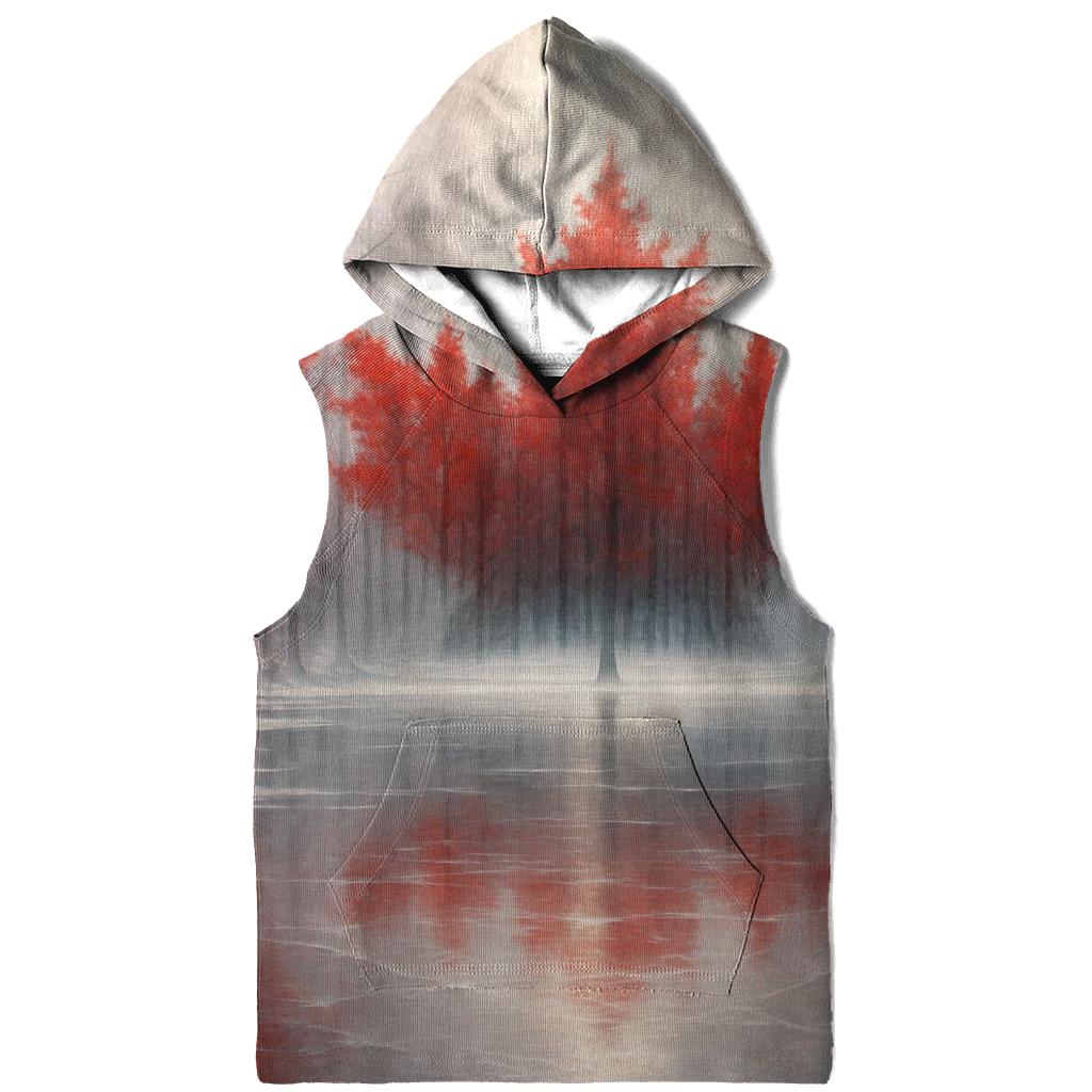 Canadian Flag Frozen Forest Double Exposure premium hoodies
