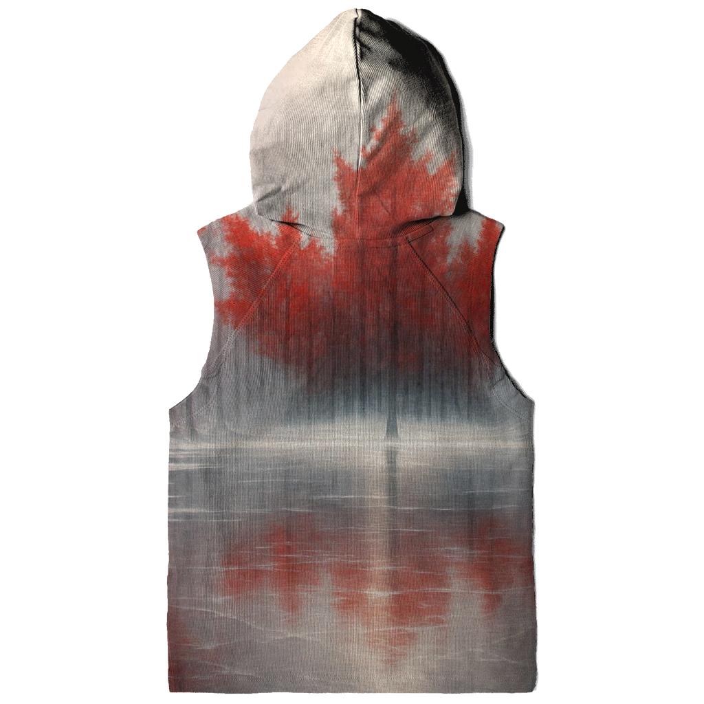 Canadian Flag Frozen Forest Double Exposure premium hoodies