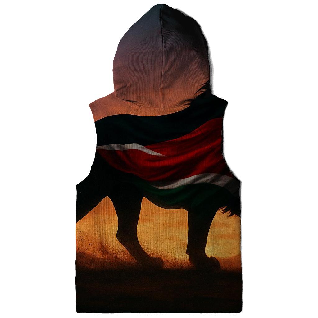 Kenyan Flag Savannah Lion Silhouette Overlay hoodie trends