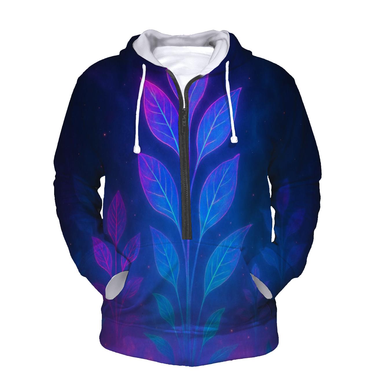 Neon Aurora Garden Gradient designer hoodies