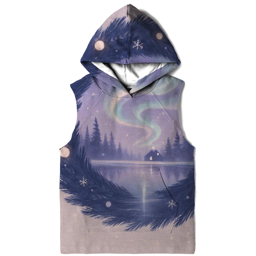 Aurora Wreath Over Frozen Lake hoodie trends