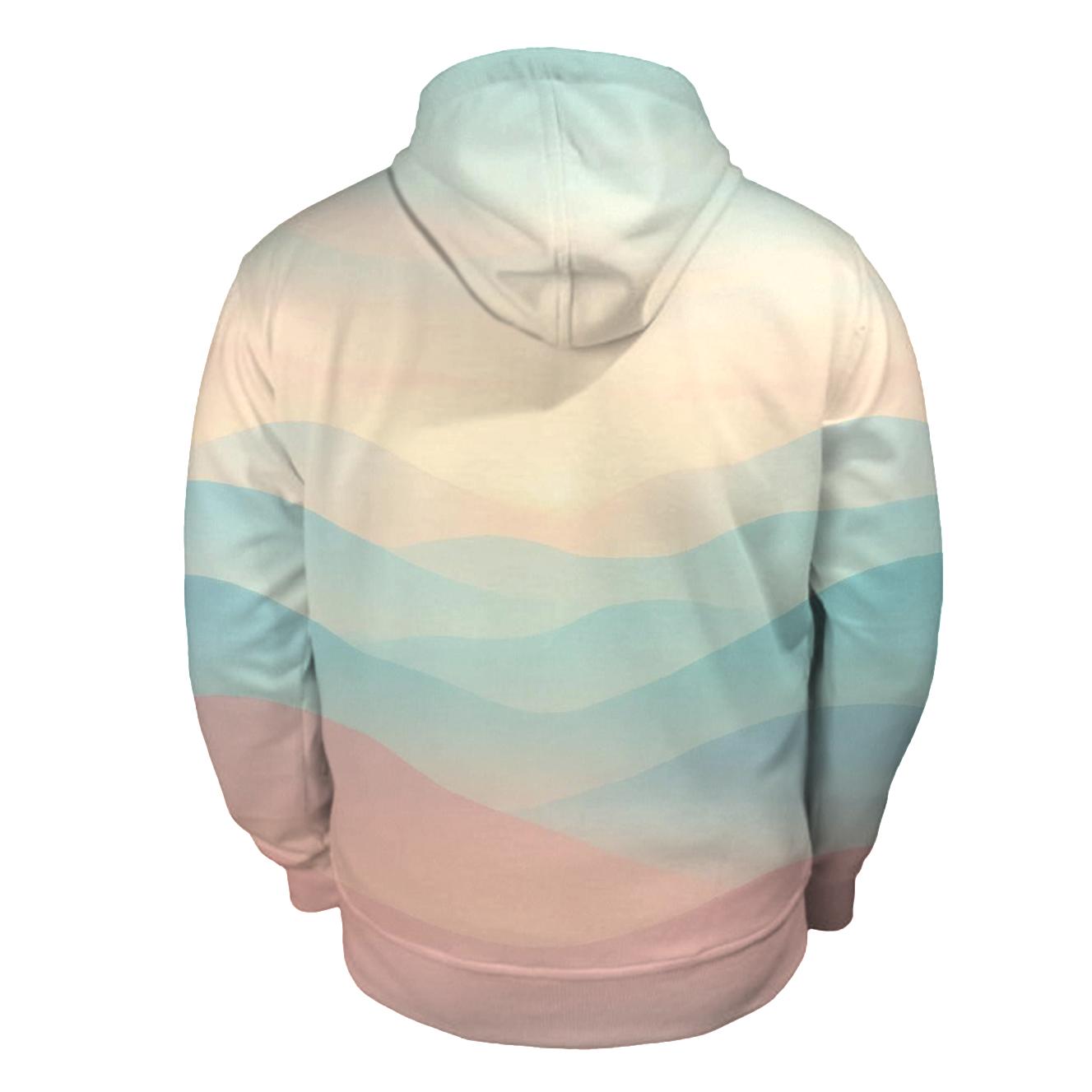 Pastel Dreamwave Horizon printed hoodies