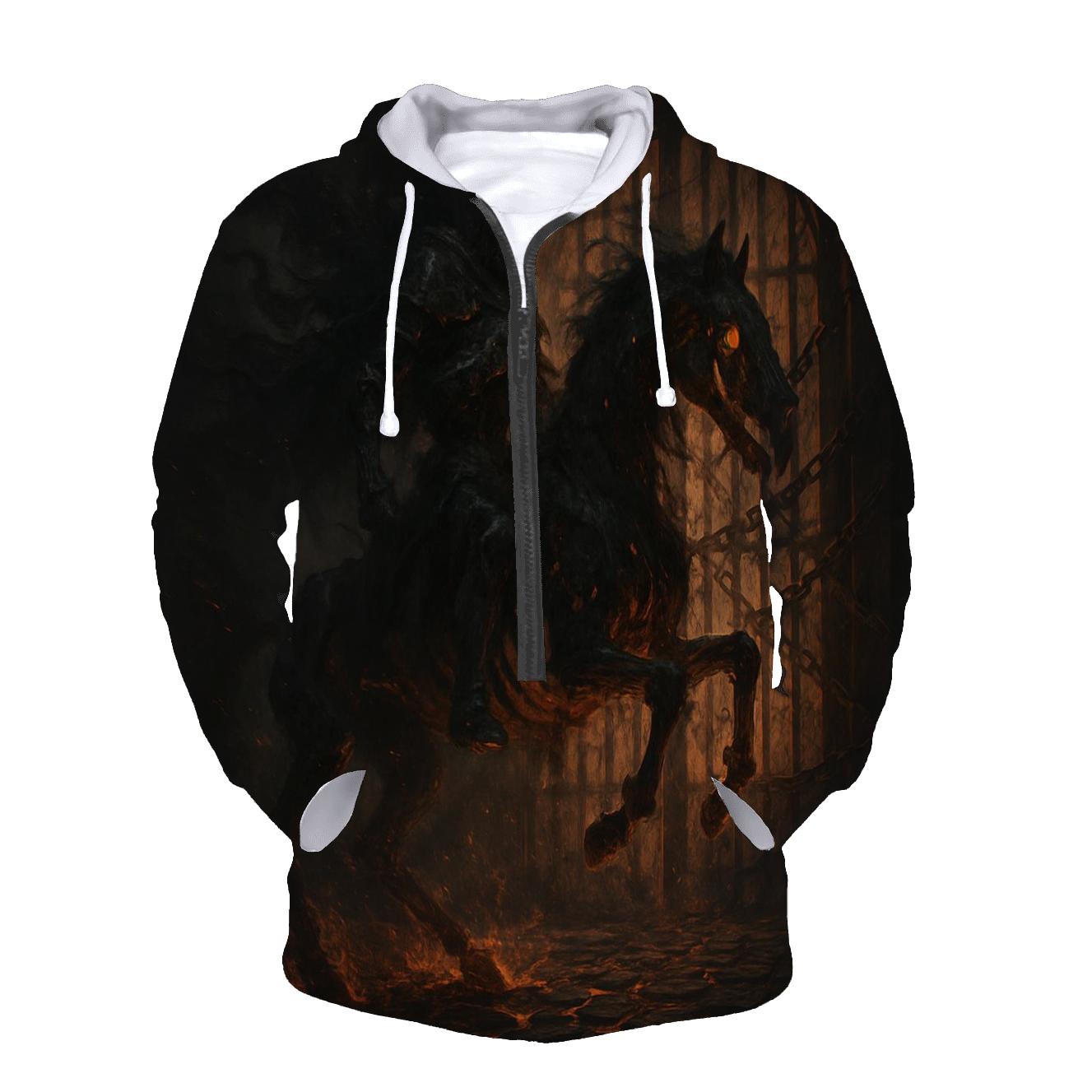 Infernal Rider Of The Rusted Gate embroidered hoodies