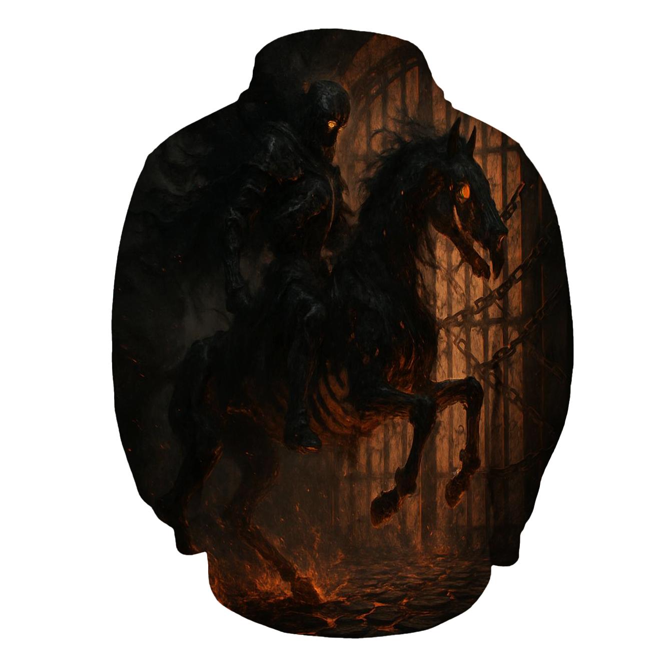 Infernal Rider Of The Rusted Gate embroidered hoodies