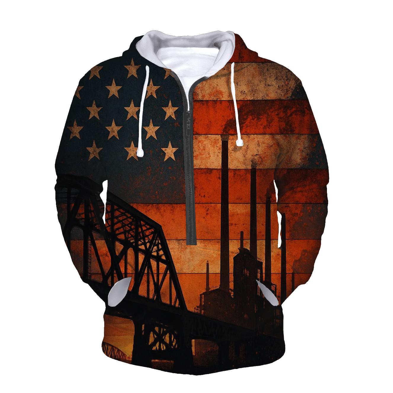 Rustbelt Rising Stripes custom hoodies