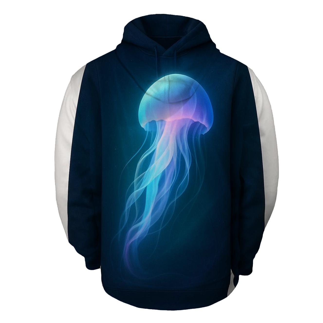 Submerged Spectrum Jellyfish heavyweight hoodies
