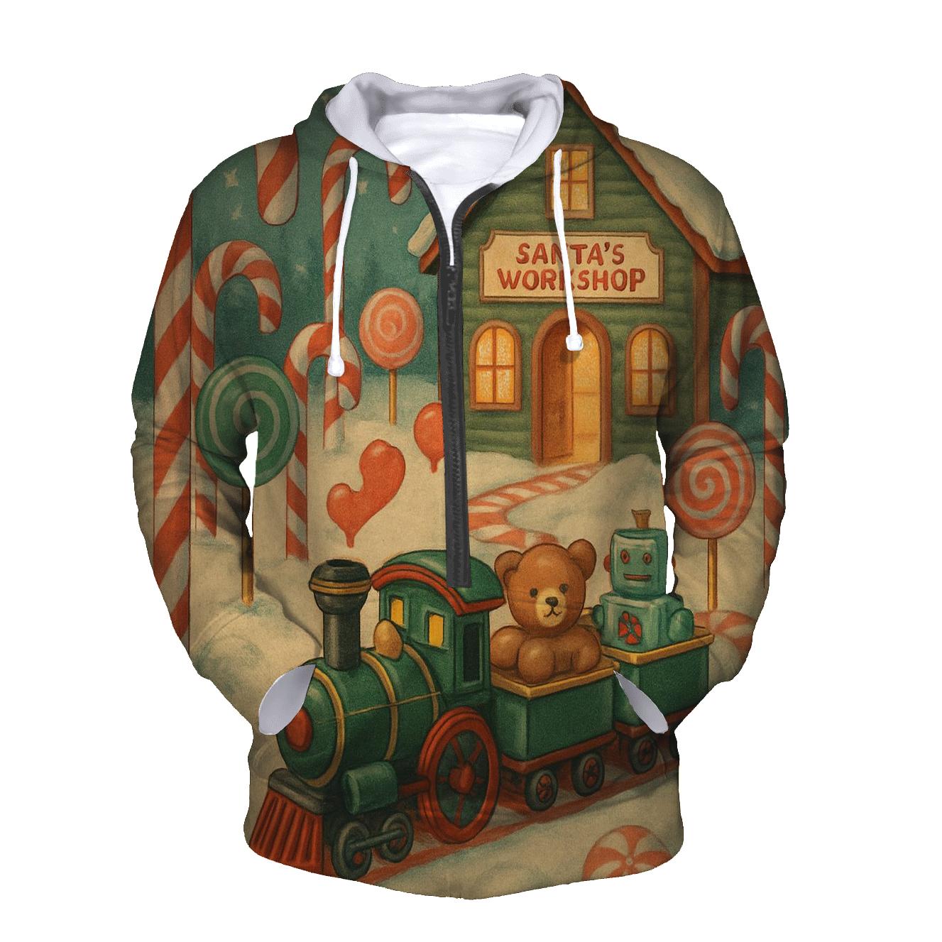 Toy Workshop Train Through Candy Forest printed hoodies