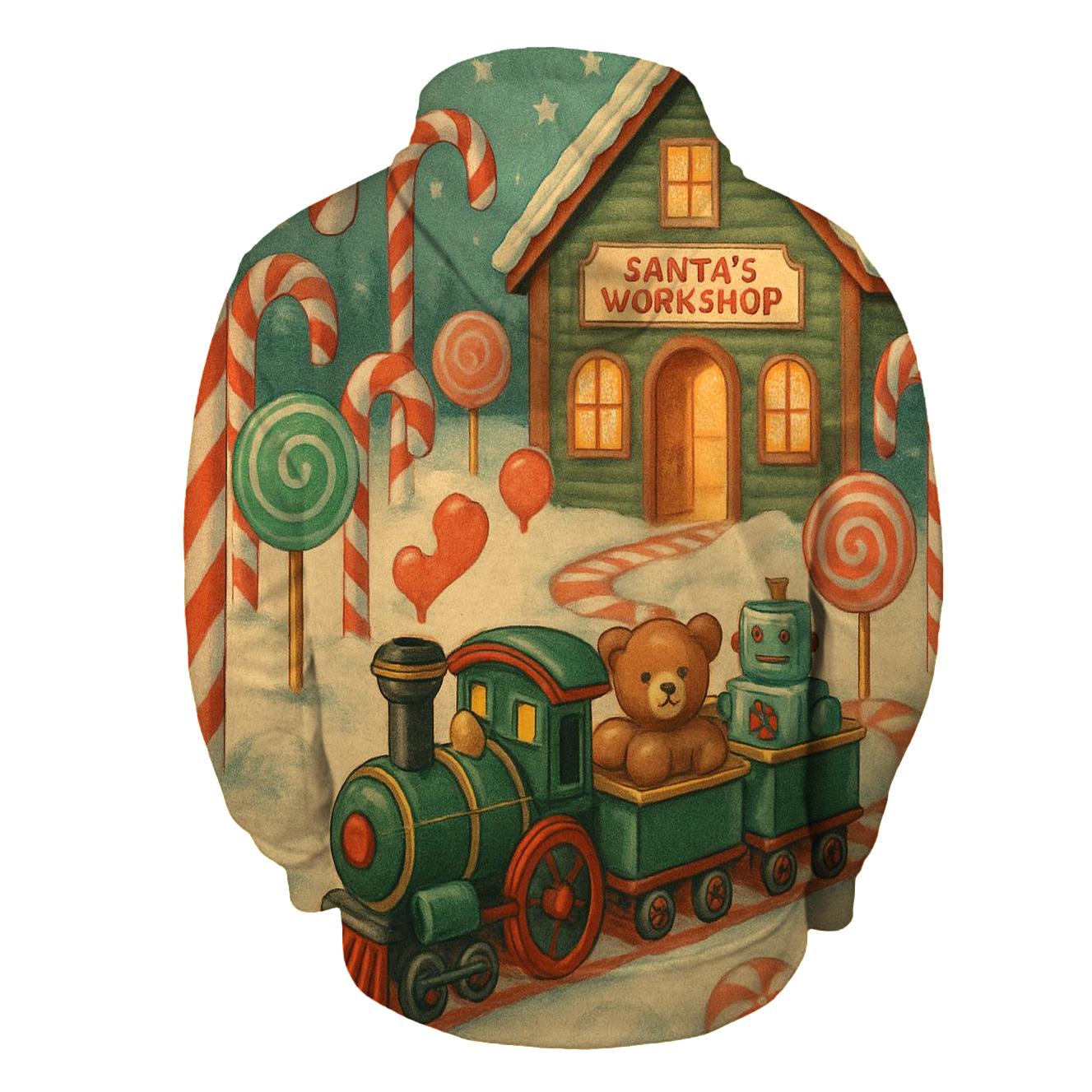 Toy Workshop Train Through Candy Forest printed hoodies
