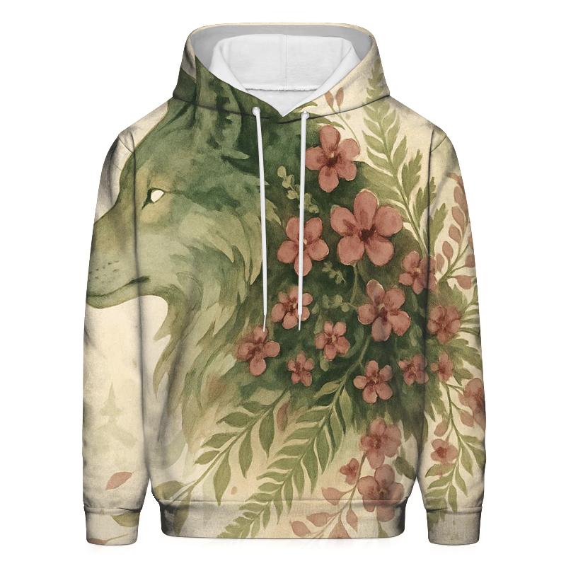 Forest Spirit Wolf Bloom lightweight hoodies