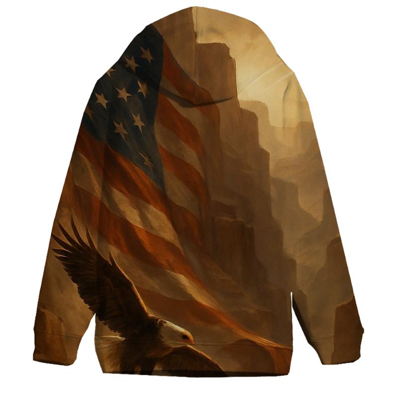 Wings Of Liberty Over Canyon Red hoodie styles