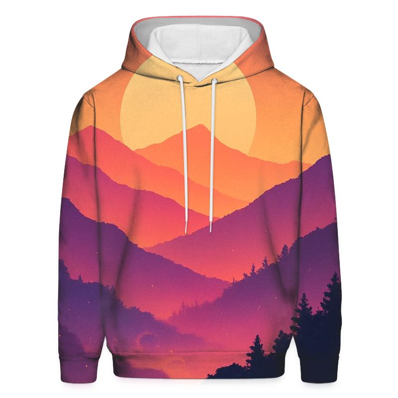 Mountain Lantern Sunset Veil hoodie designs