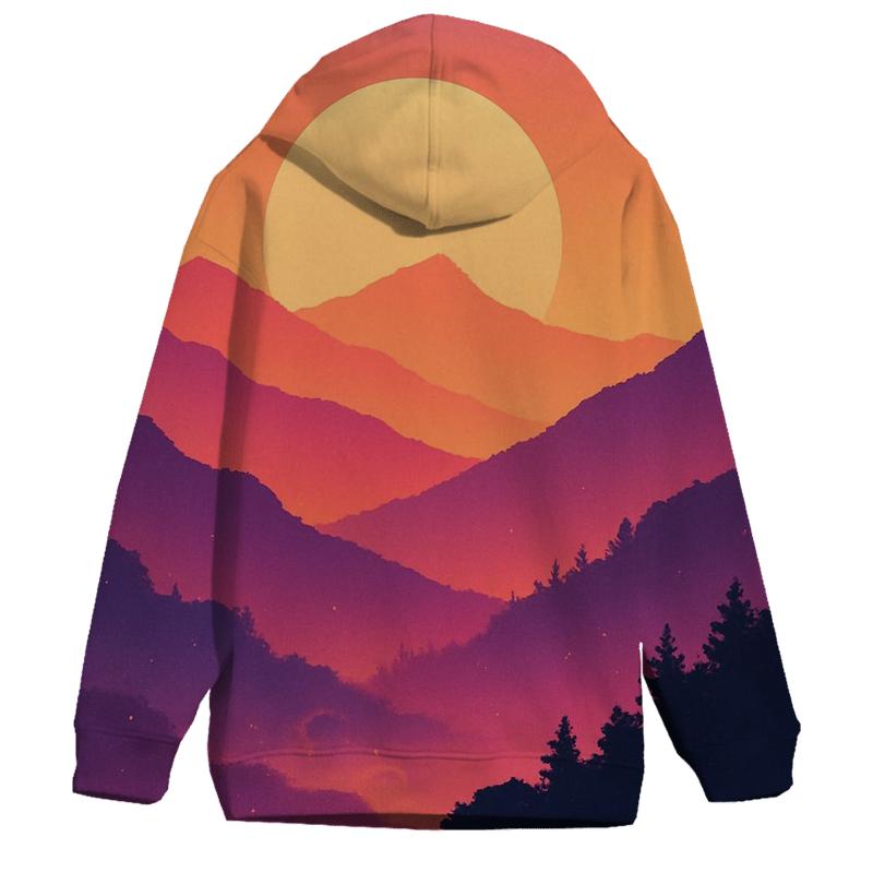 Mountain Lantern Sunset Veil hoodie designs