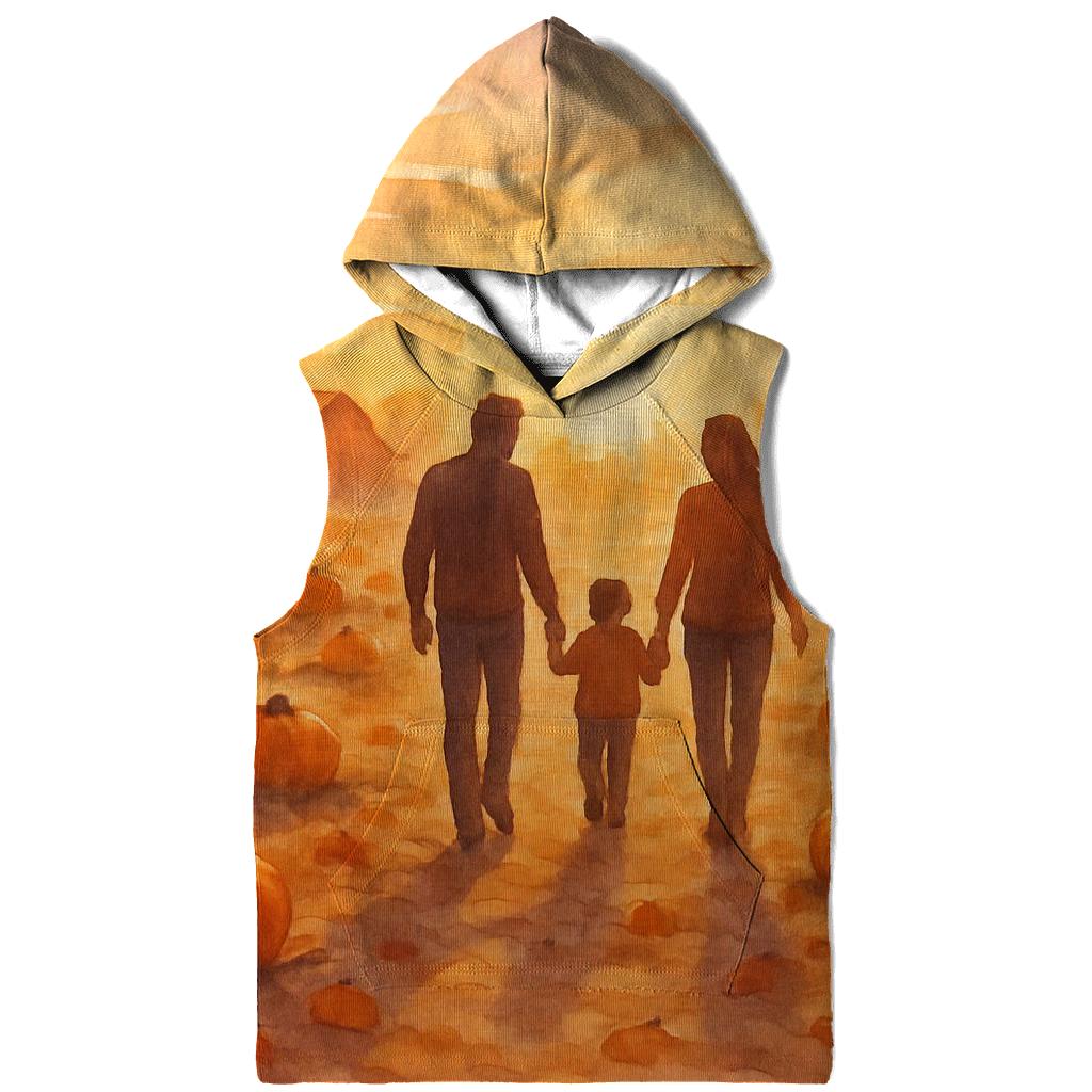 Pumpkin Patch Sunset Stroll embroidered hoodies