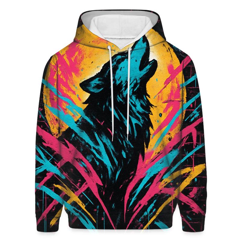 Graffiti Moon Howler Wolf hoodie designs