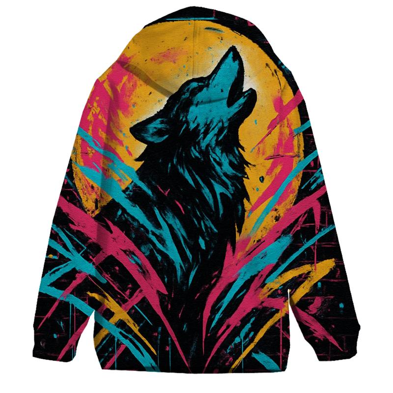 Graffiti Moon Howler Wolf hoodie designs