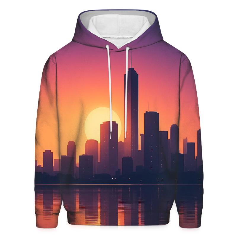Skyline Mirage Afterglow graphic hoodies