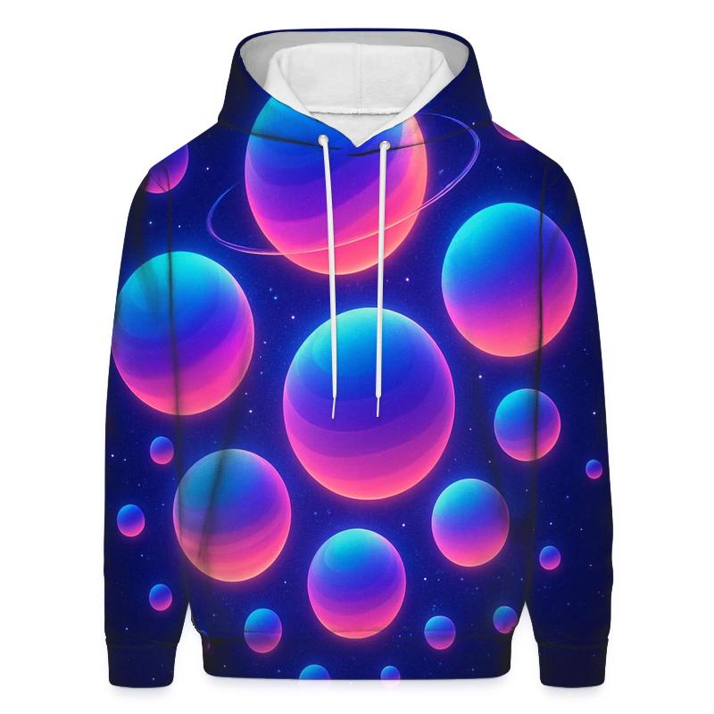 Orbiting Prism Gradient Orbs custom hoodies