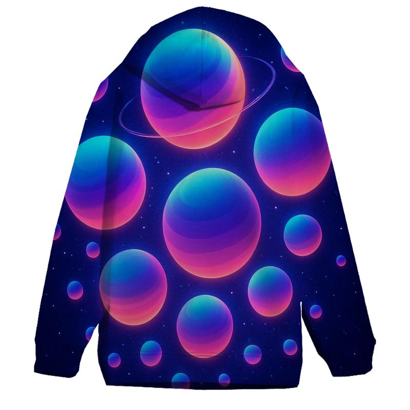 Orbiting Prism Gradient Orbs custom hoodies