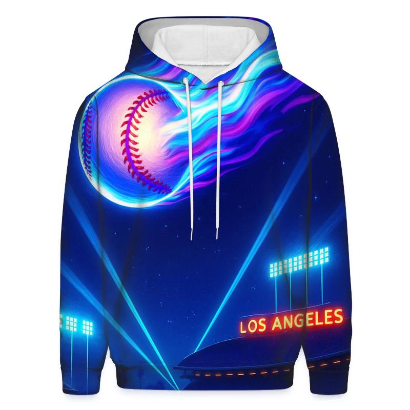 Dodgers Skyline Comet Home Run printed hoodies