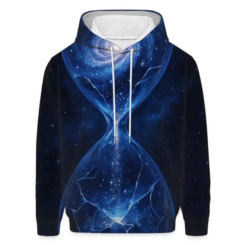Time Fractured Galaxy Hourglass pullover hoodies