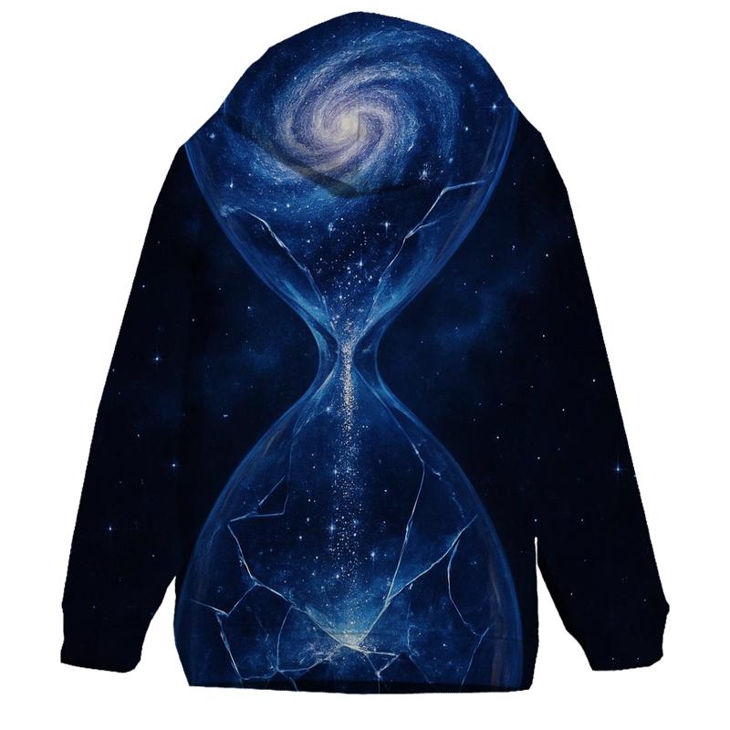 Time Fractured Galaxy Hourglass pullover hoodies