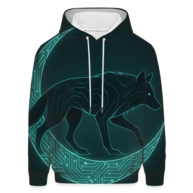 Shadow Circuit Lunar Wolf custom hoodies