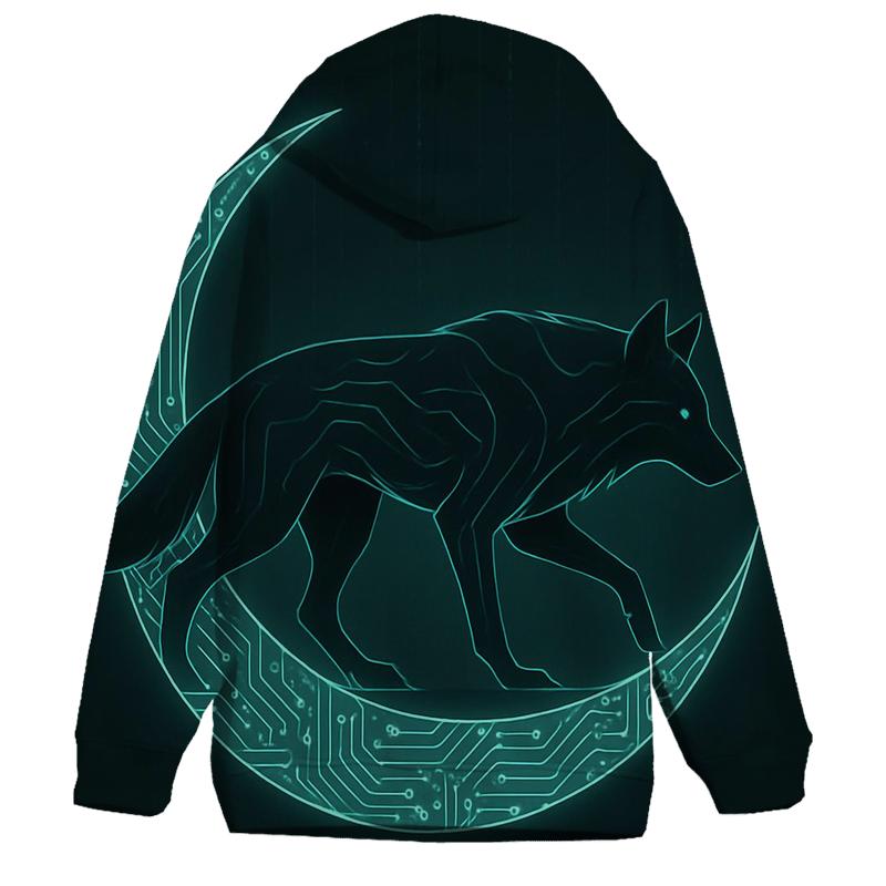 Shadow Circuit Lunar Wolf custom hoodies