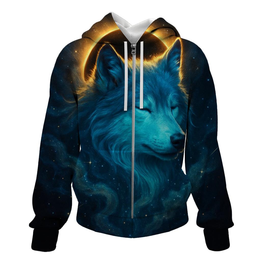 Celestial Timber Wolf Eclipse hoodies fashion