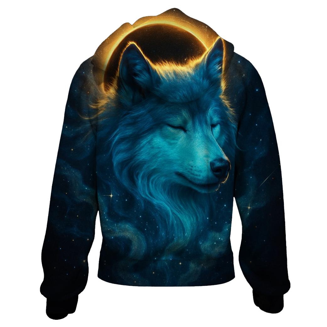 Celestial Timber Wolf Eclipse hoodies fashion